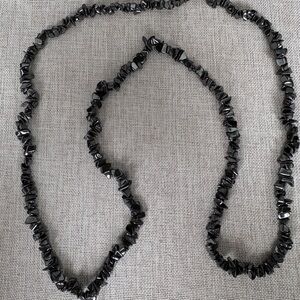 Hematite Chip Beaded Necklace